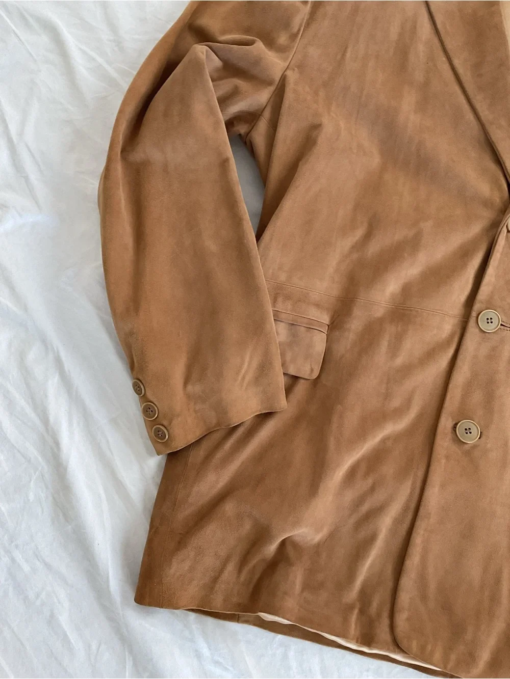 Dante Leather Factory Men's Suede Blazer in Camel Brown
